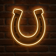 Wyoming Horseshoe Luck LED Neon Sign