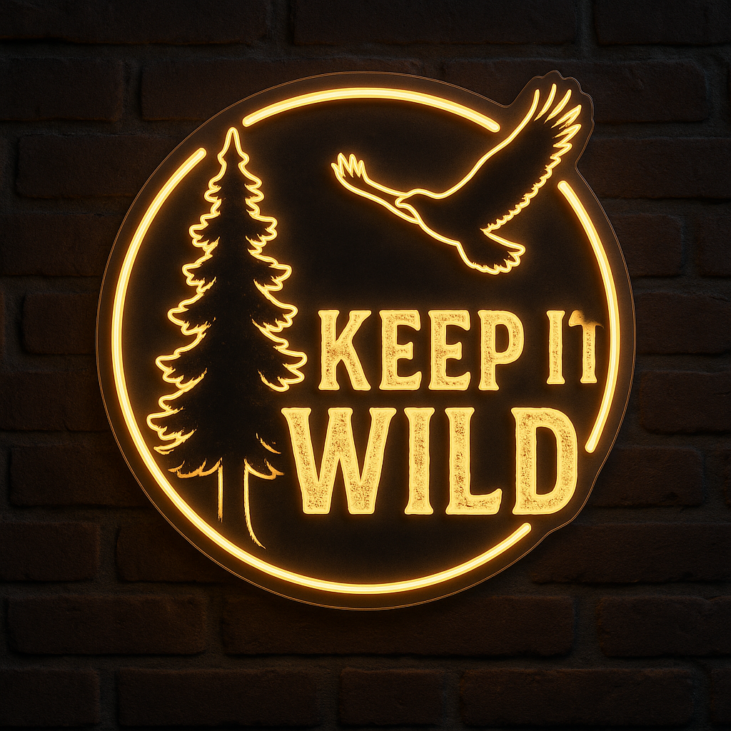 Wyoming 'Keep It Wild' LED Neon Sign