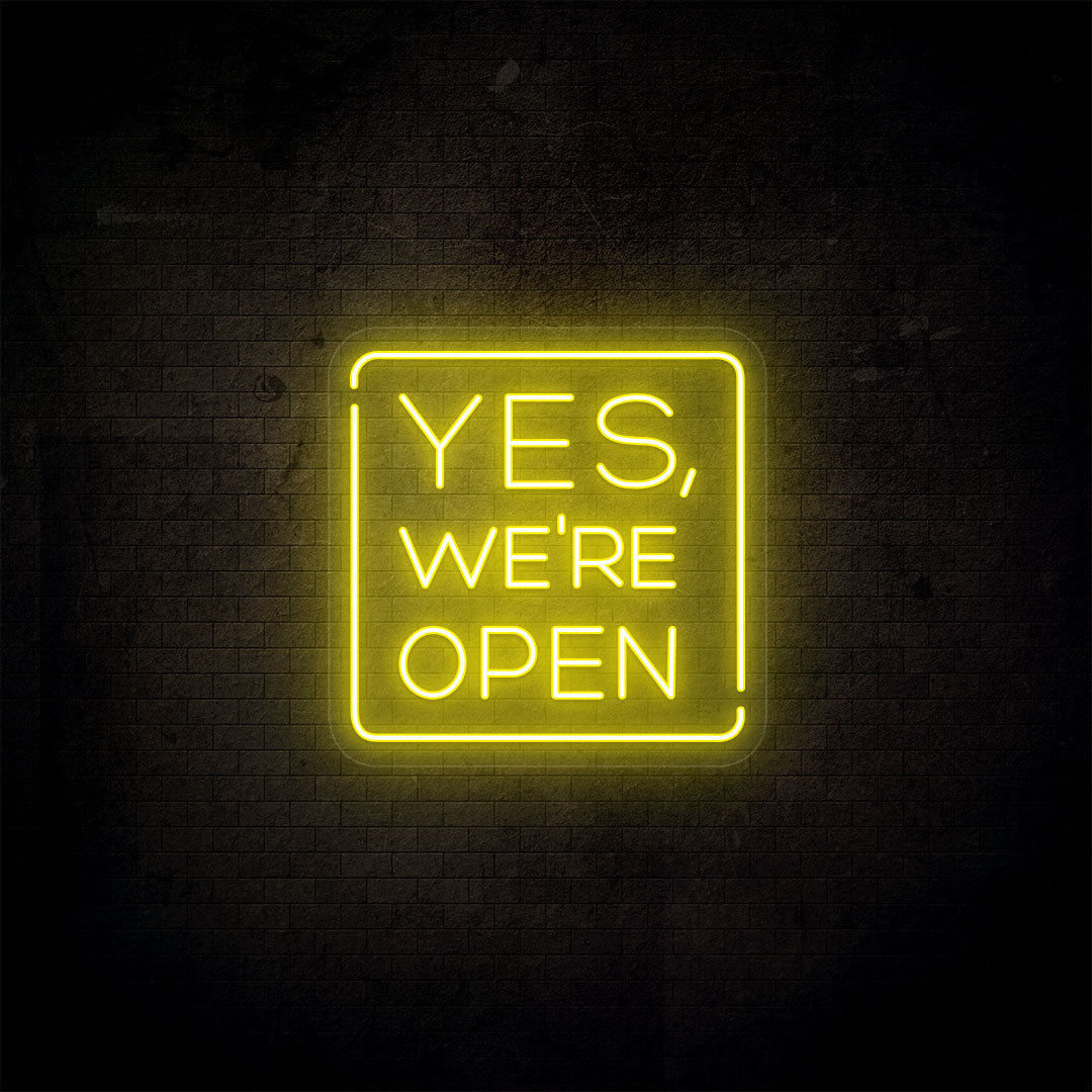 Yes, We're Open Neon Sign image 2