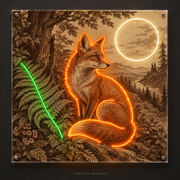 Copper Fox Reverie UV-printed LED neon concept with Orange / Green / Warm White accents
