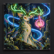 Aurora Lantern Spirit UV-printed LED neon concept with Green / Pink / Ice Blue accents