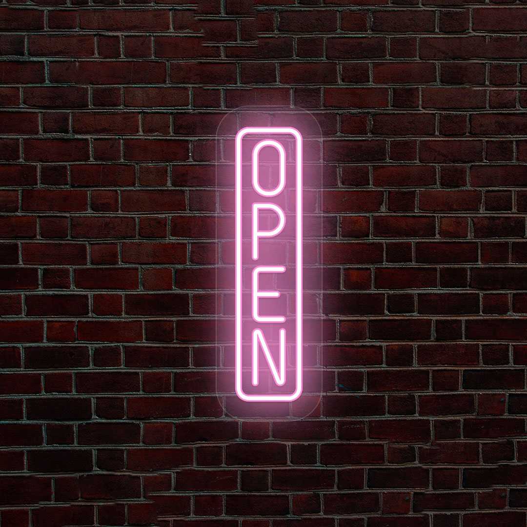 Vertical Open Neon Sign image 4