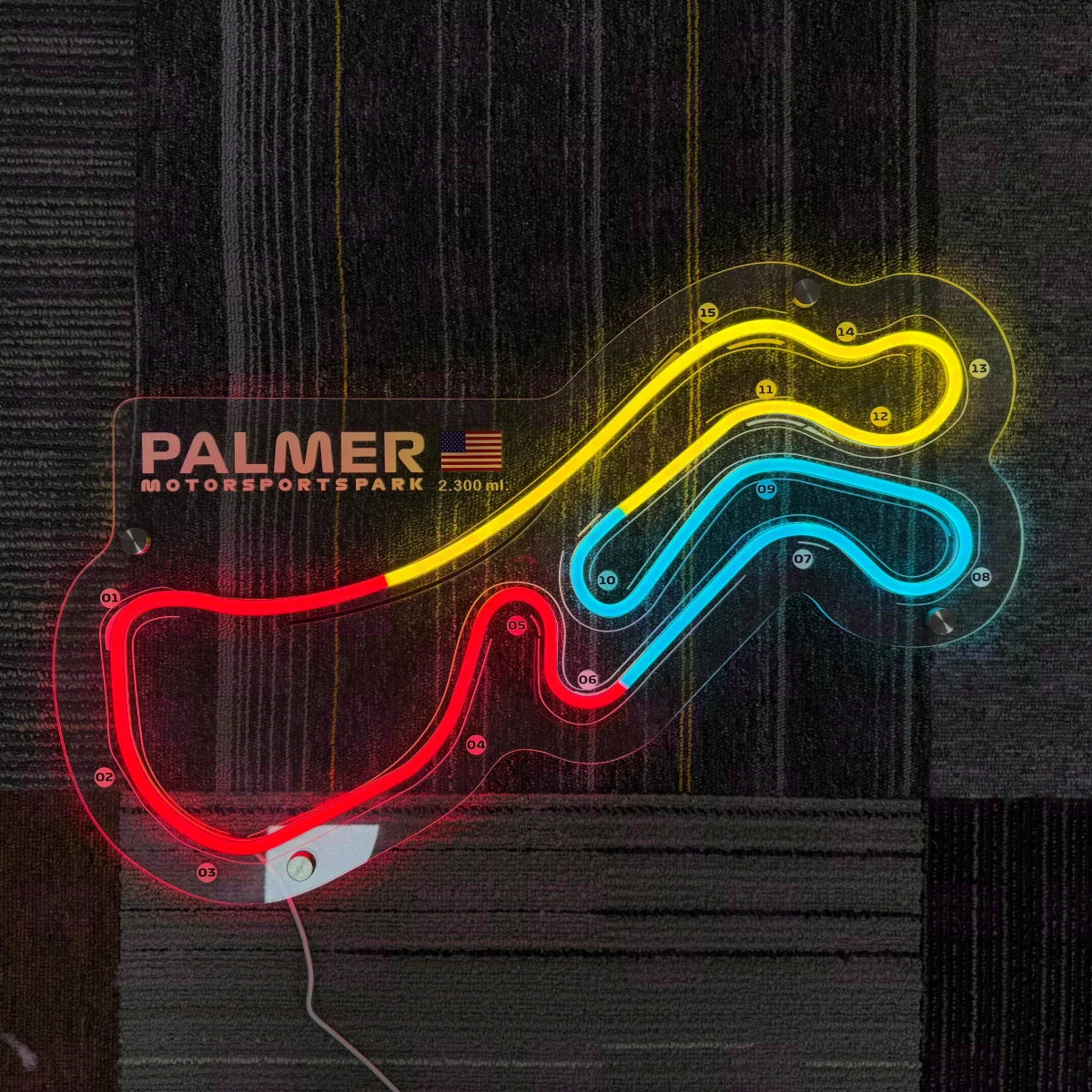 Custom Acrylic Racing Man Cave Advertising Sign with Neon LED Light for Palmer Motorsports Park Circuit Decorative Lighting - LED Neon Sign