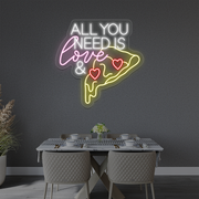 All You Need Is Pizza And Love Neon Sign image 0
