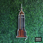 Empire State Building Neon Sign, real photo of a finished Meon Neon sign, lit