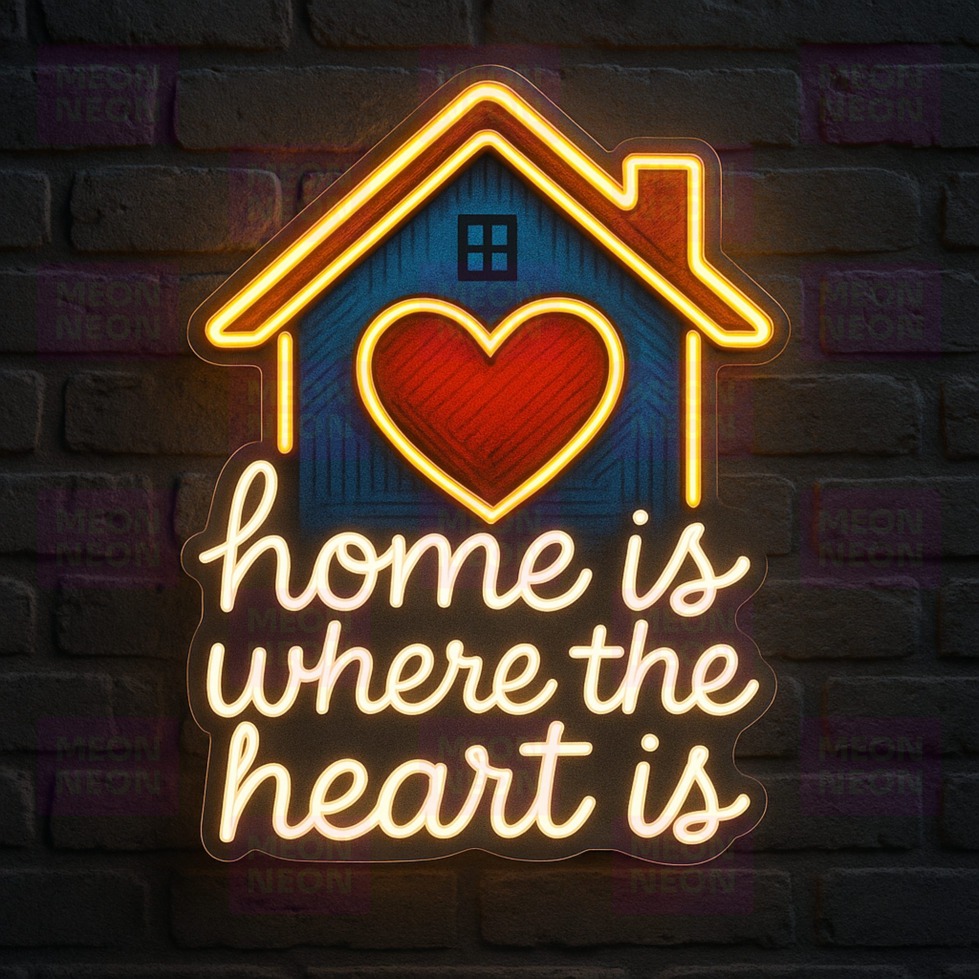 Home Heart LED Neon Sign for Decor