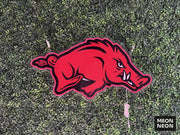 Razorback Pride LED Neon Sign, real photo of a finished Meon Neon sign, lit