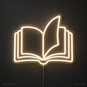 Page Turner Warm White LED neon concept mockup