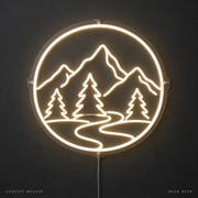 Pine Ridge Warm White LED neon concept mockup