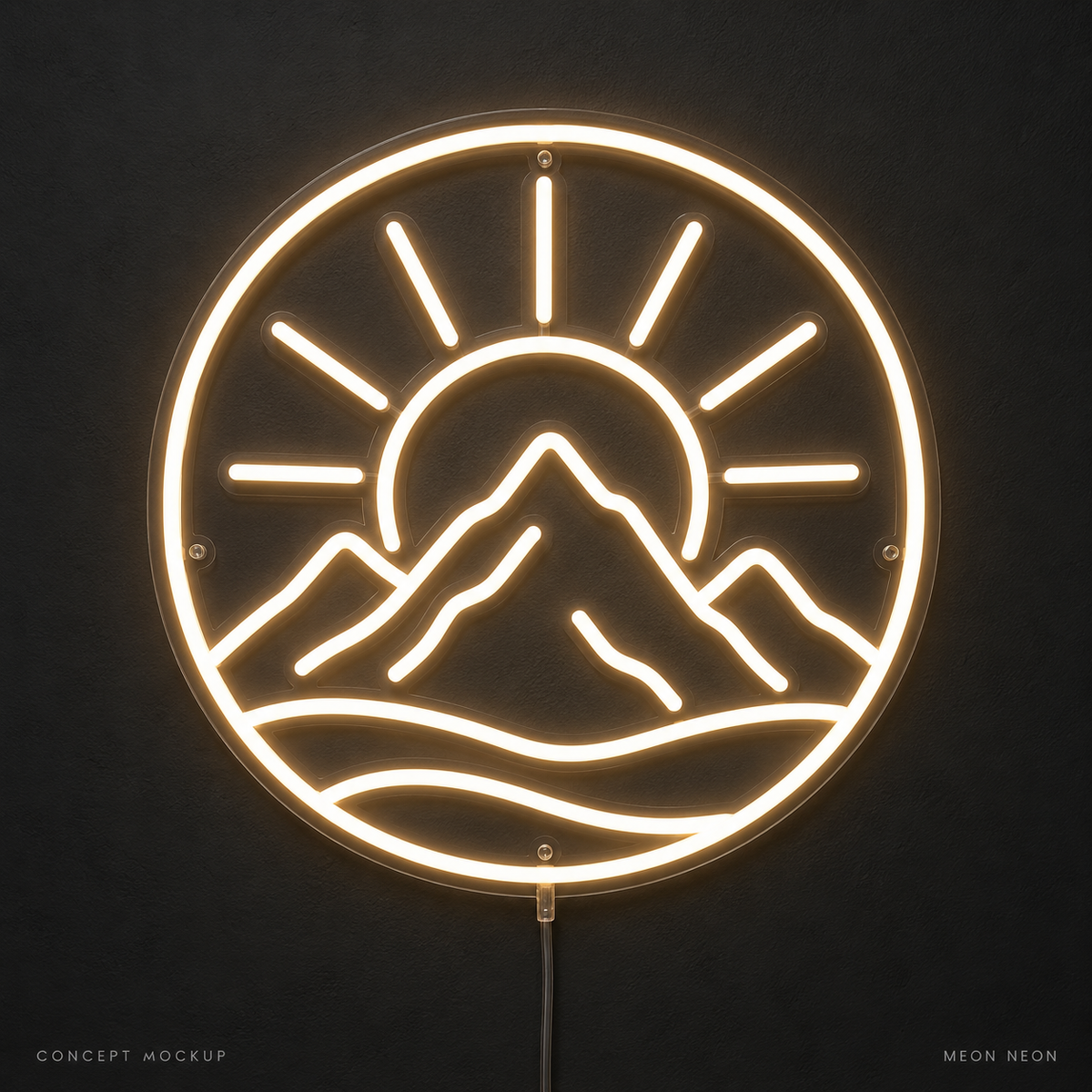 Summit Sunrise Warm White LED neon concept mockup