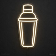 Cocktail Shaker Warm White LED neon concept mockup