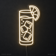 Highball Lime Warm White LED neon concept mockup