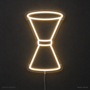 Bar Jigger Warm White LED neon concept mockup