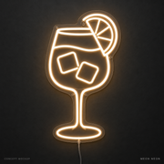 Citrus Spritz Warm White LED neon concept mockup