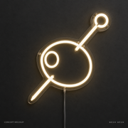 Bar Olive Pick Warm White LED neon concept mockup